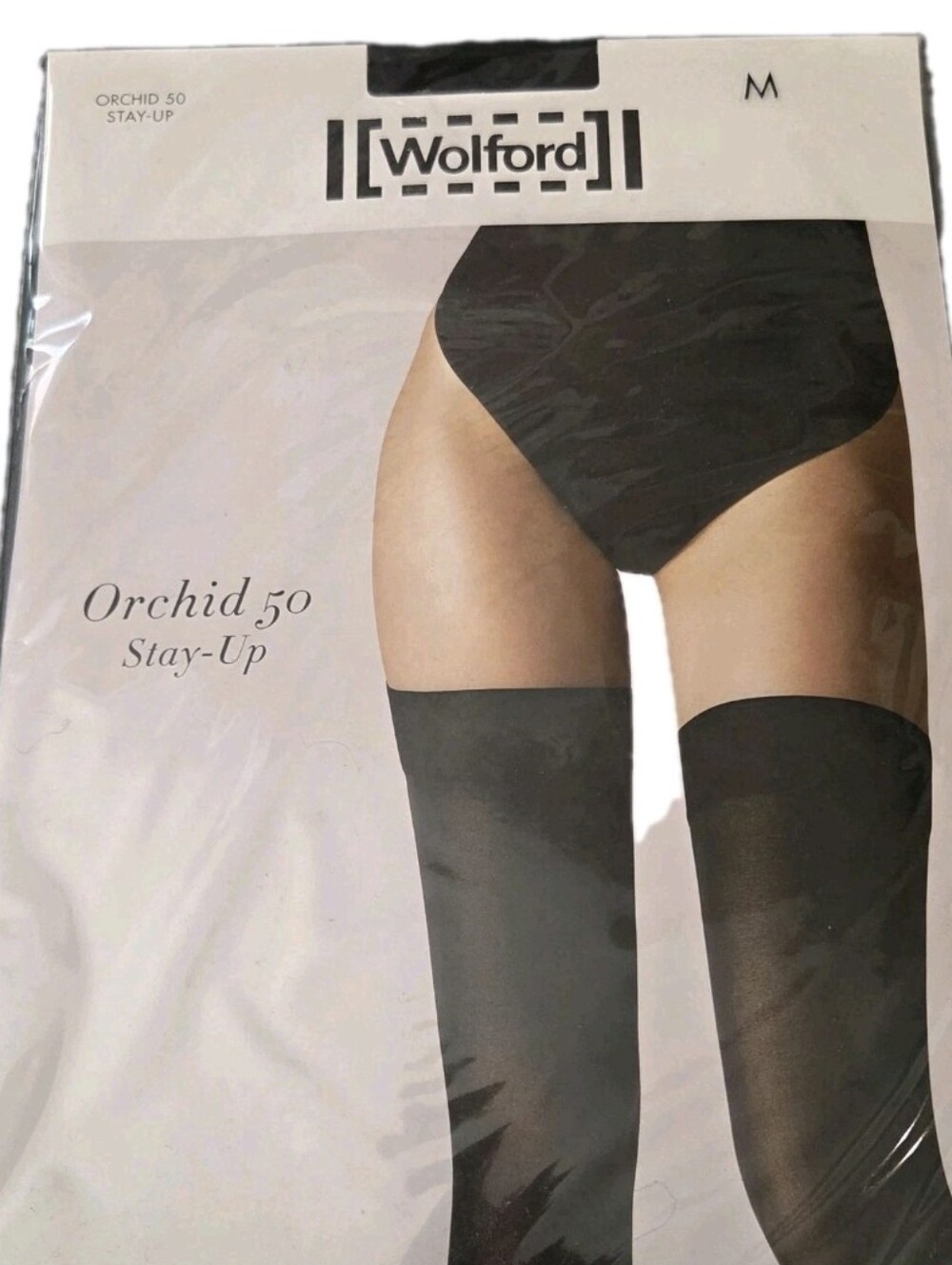 Wolford Orchid 50 Stay-Up Thigh Highs - Black
